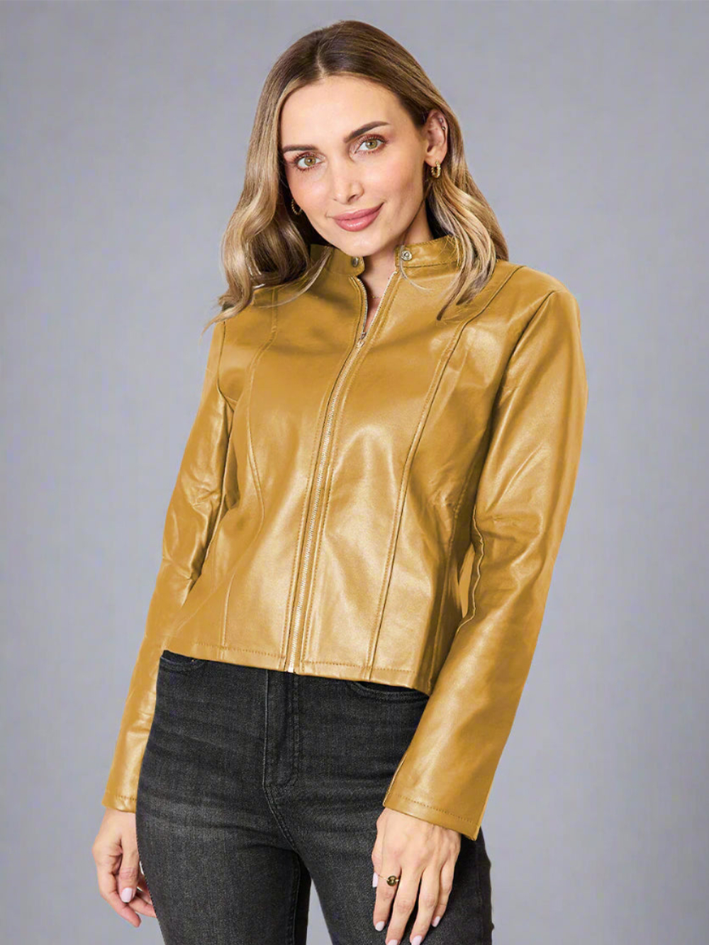 Ursula – Jacke mit Stehkragen und Reißverschluss