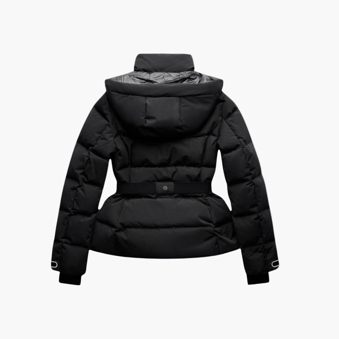 Felicia – Wasserabweisende Steppjacke mit Gürtel und Kapuze