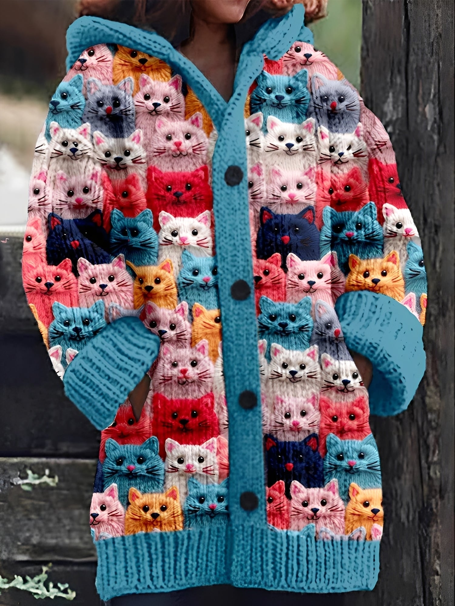 Klara – Warmer Mantel Mit Modischem Print