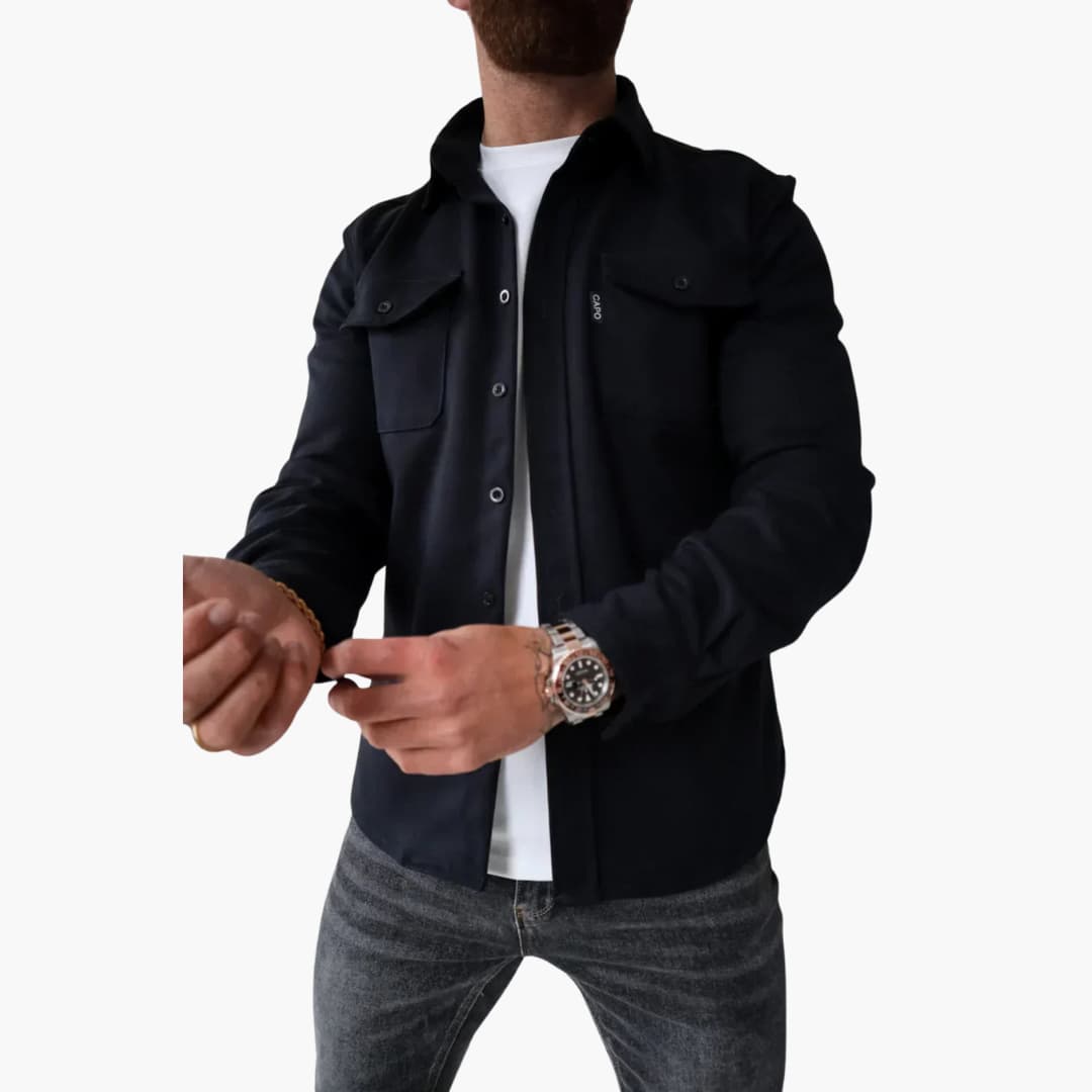 Luigi – Herren-Hemdjacke mit Knopfleiste