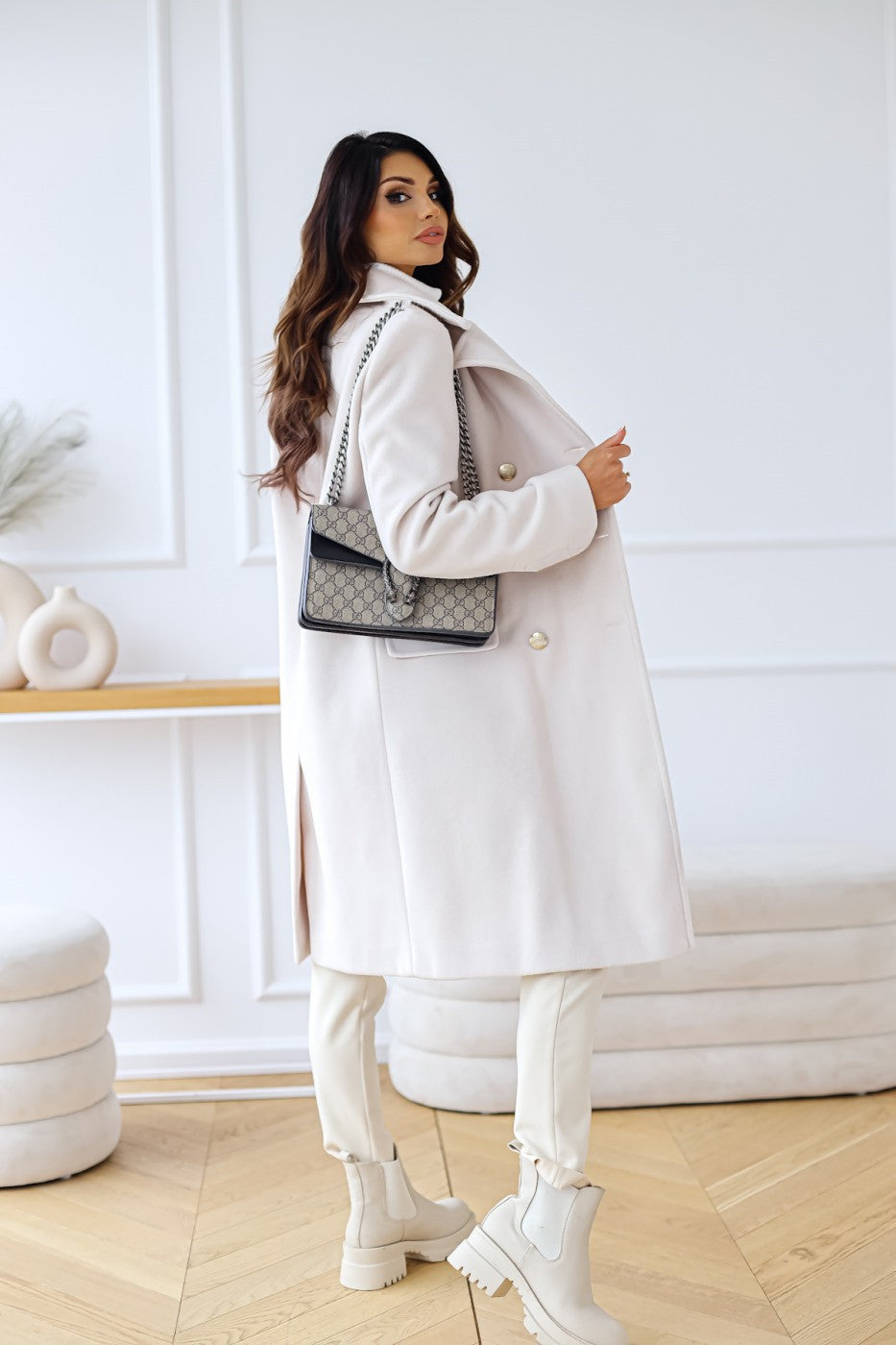 Tina – Klassischer Doppelreiher-Mantel Für Damen