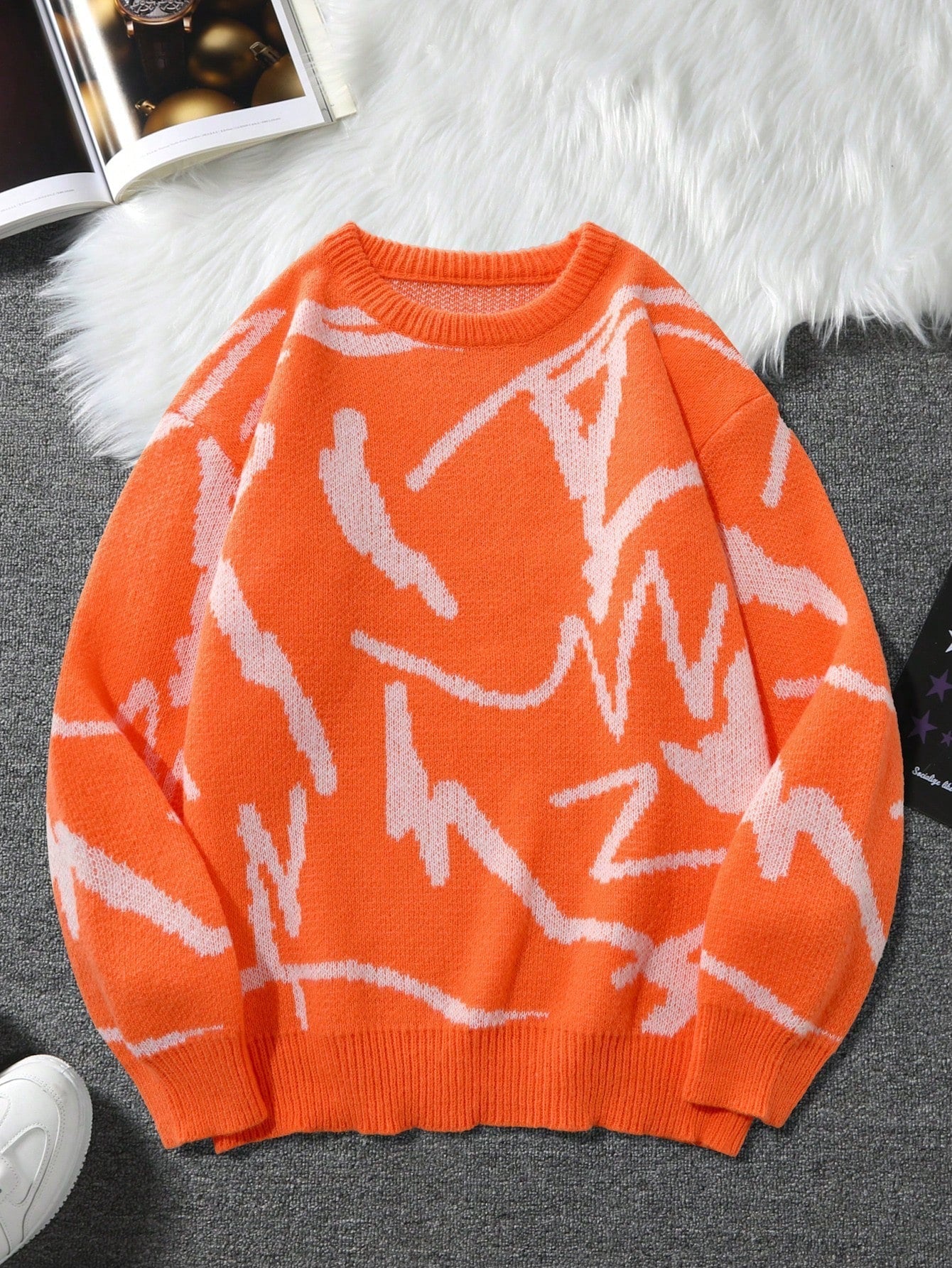 Petar - Herrenpullover mit winterlichem Print