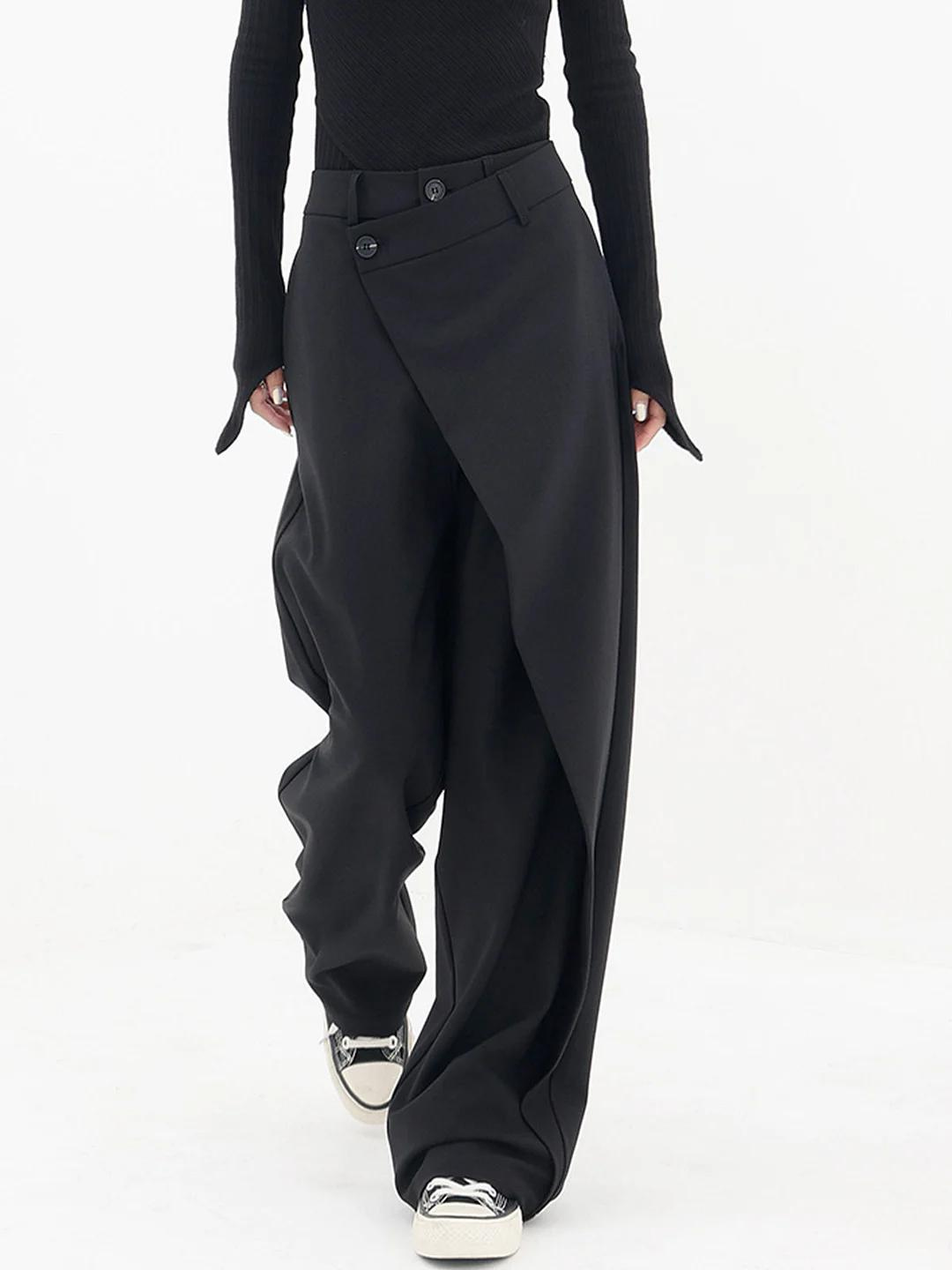 Miriam - Asymmetric Wide-Leg Trousers