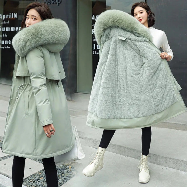 Stefanie - Daunenjacke Winter Warm Wattiert Kuschelig
