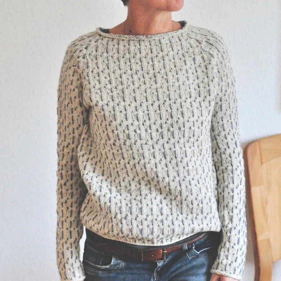 Ilonka - Gemütlicher eleganter Strickpullover für Damen