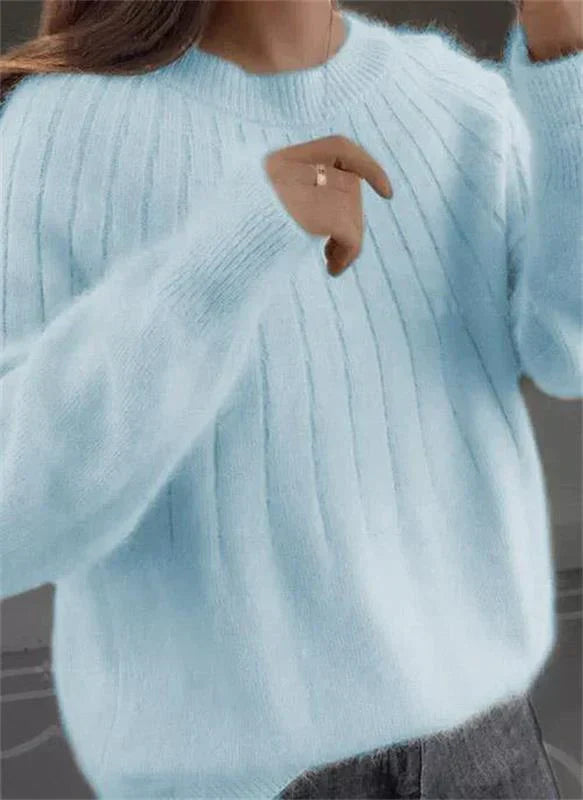 Maren - Fluffige Kaschmir gestrickter Pullover