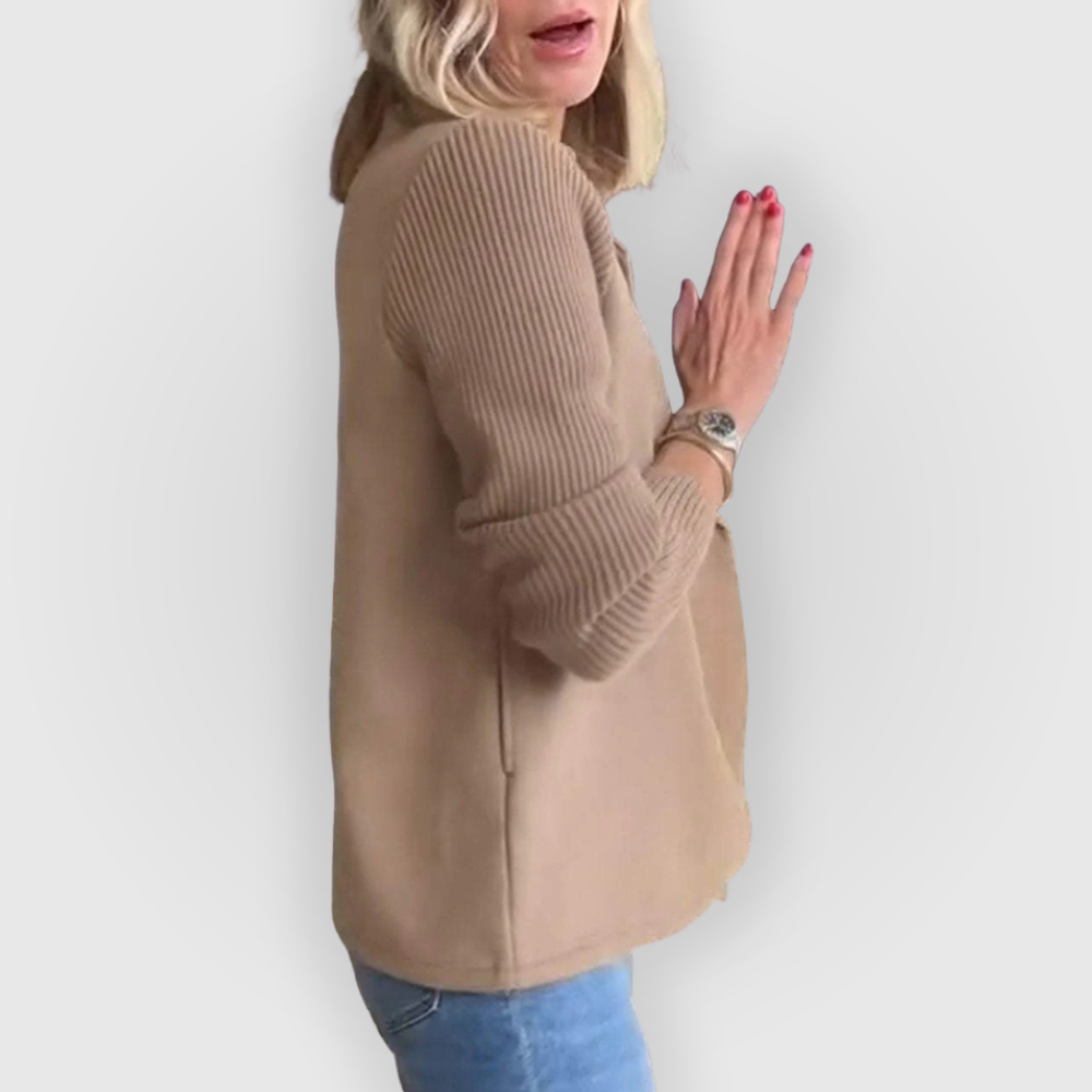 Felicity - Eleganter Damen Blazer mit Strickärmeln