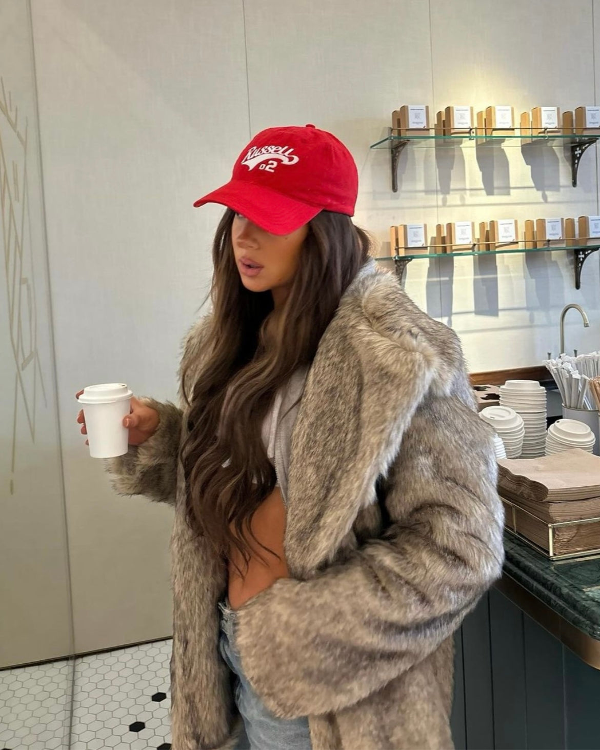 JESSY FUR COAT - korting