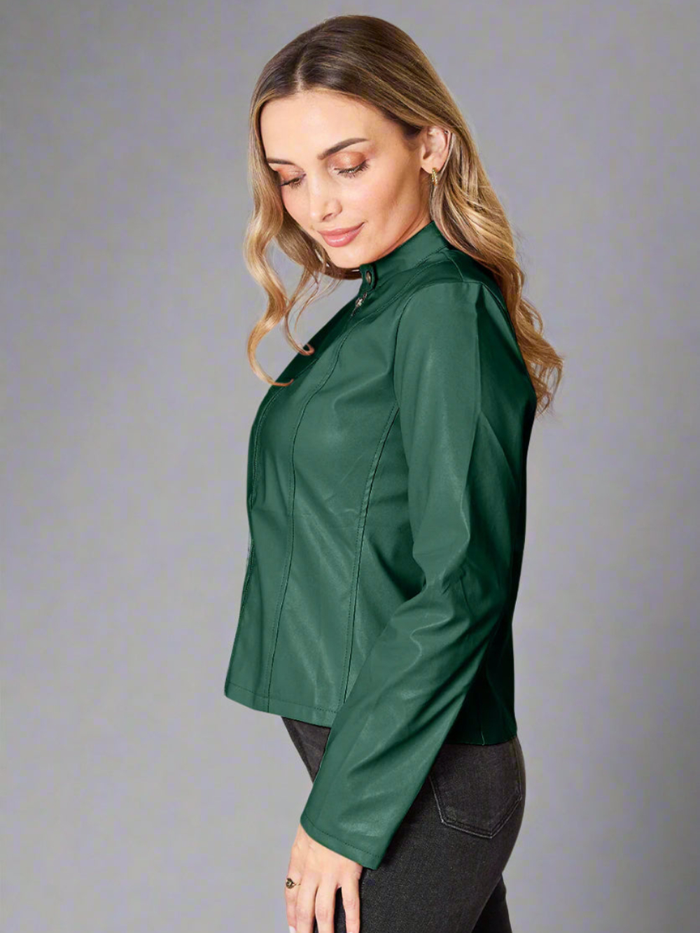 Ursula – Jacke mit Stehkragen und Reißverschluss
