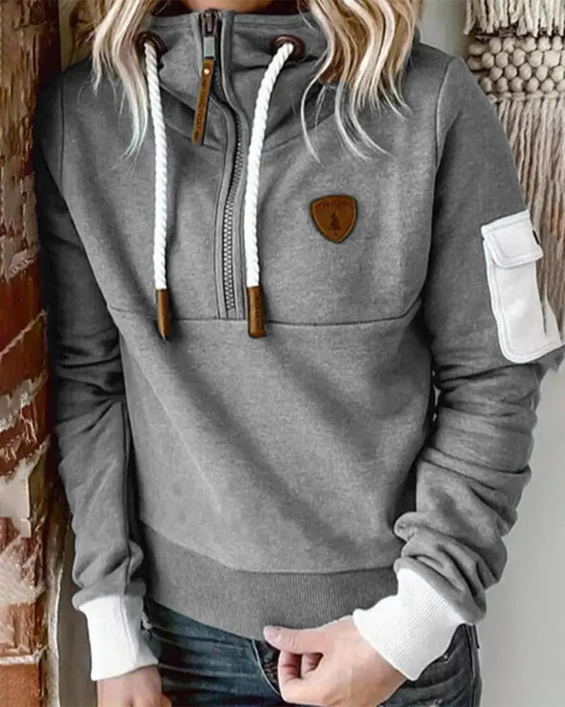 Patricia – Lässiger Half-Zip-Hoodie