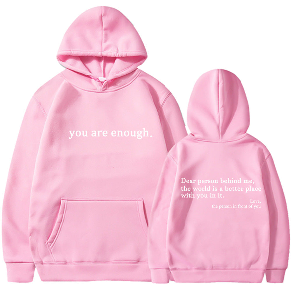 Lieber Mensch hinter mir“ Unisex-Hoodie