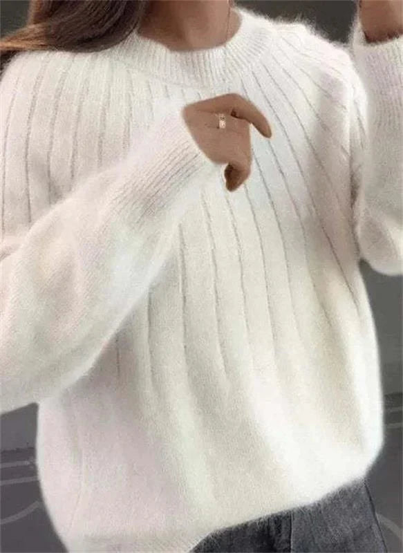 Maren - Fluffige Kaschmir gestrickter Pullover