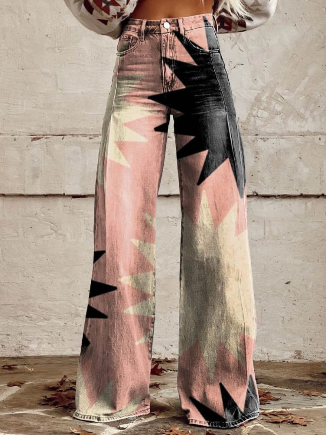Mathilde - Geometrische Wijde Broek
