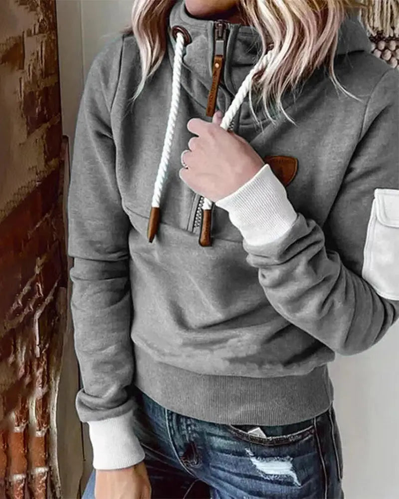 Patricia – Lässiger Half-Zip-Hoodie