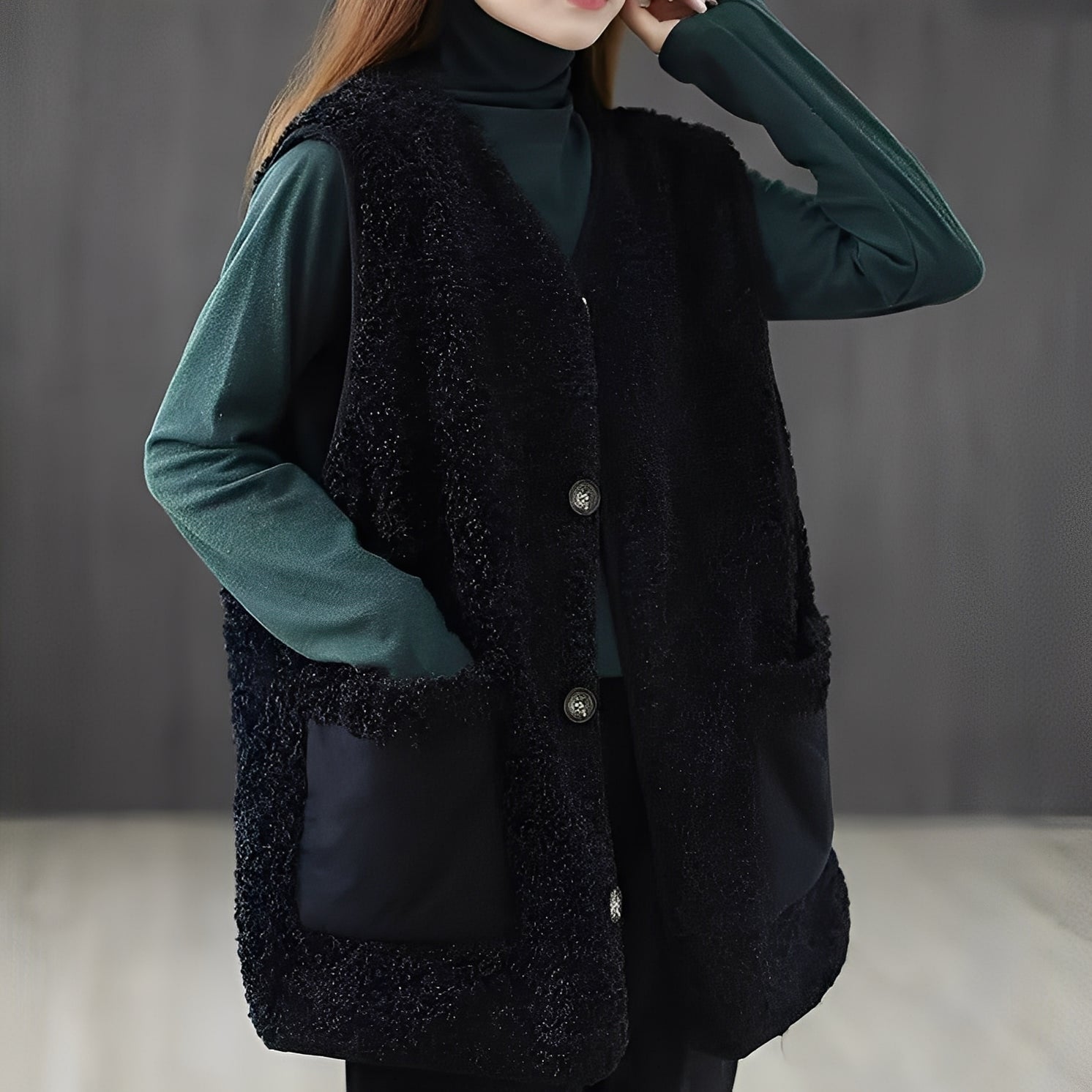 Britta – Weiche Warme Damenweste Mit Taschen