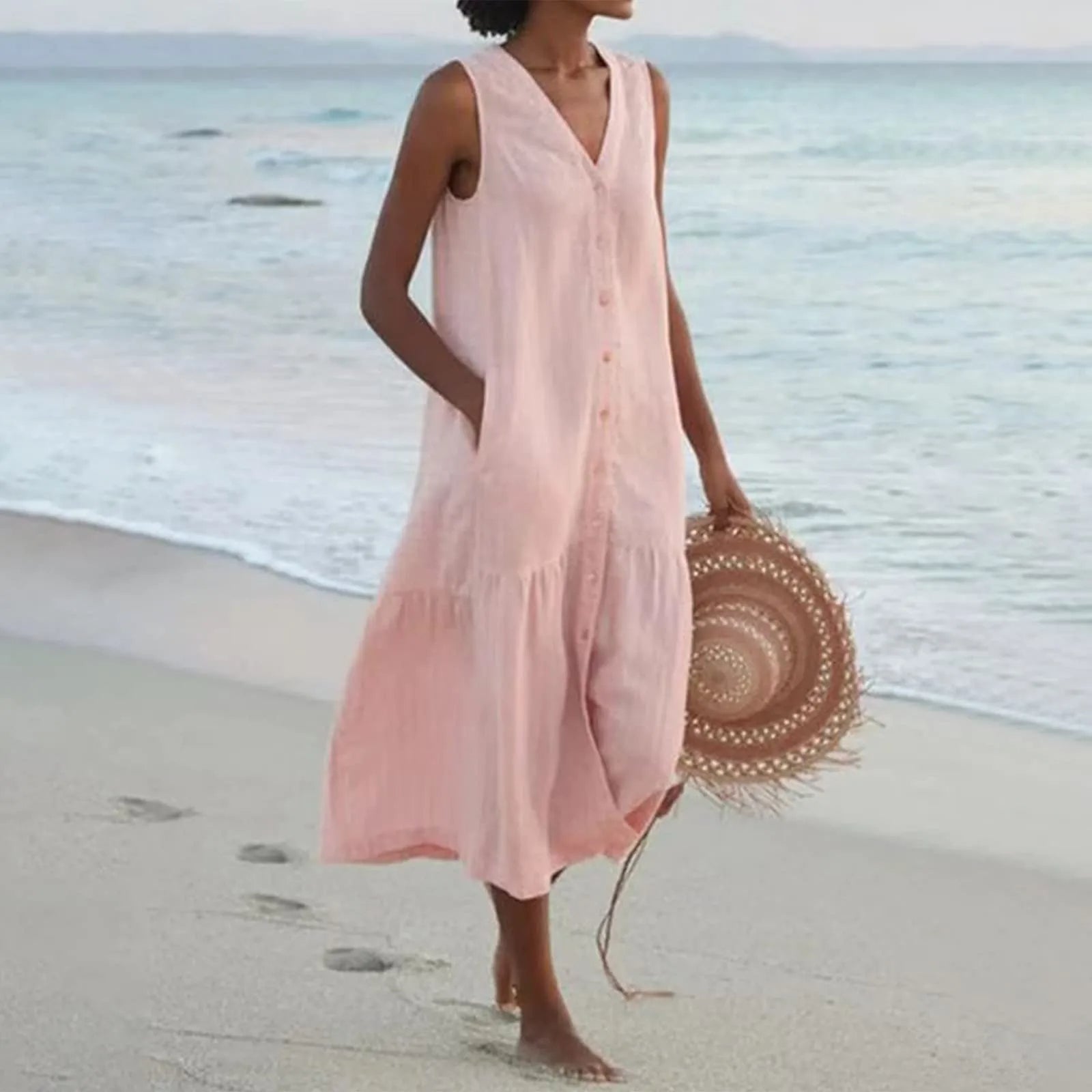 Umaylah - Premium Kleid mit V Ausschnitt Eleganz trifft Komfort