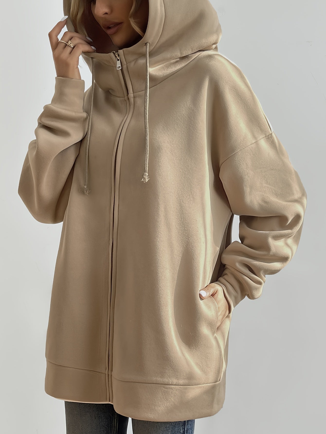 Tatjana – Bequemer Kapuzenpullover mit Reißverschluss