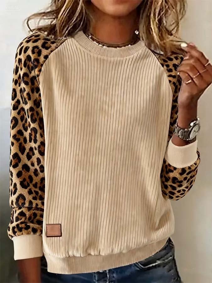Felicia – Langarm Top Mit Leoparden-Muster