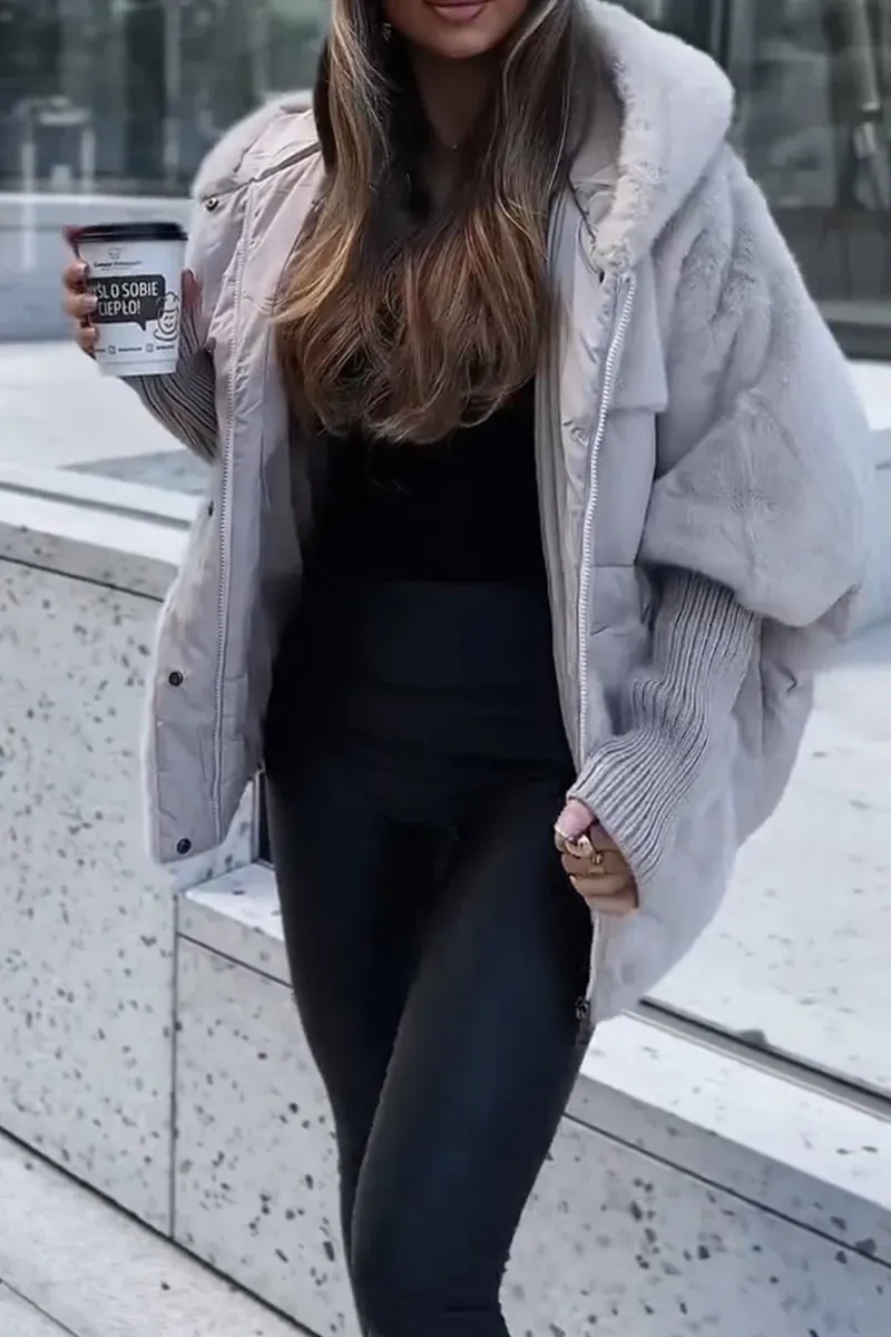 Fabienne – Warme Winterjacke mit Kapuze für Damen