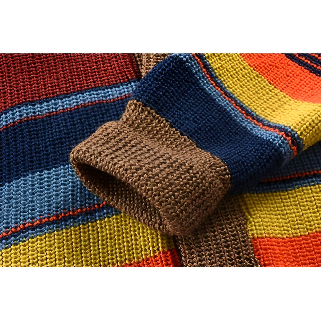 Ferdinand - Herren Retro Cardigan mit Farbblock & Knopfleiste