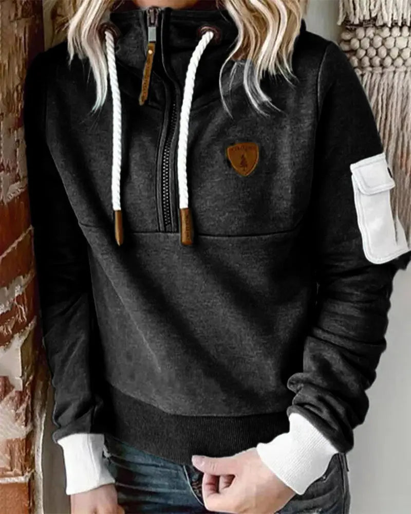 Patricia – Lässiger Half-Zip-Hoodie