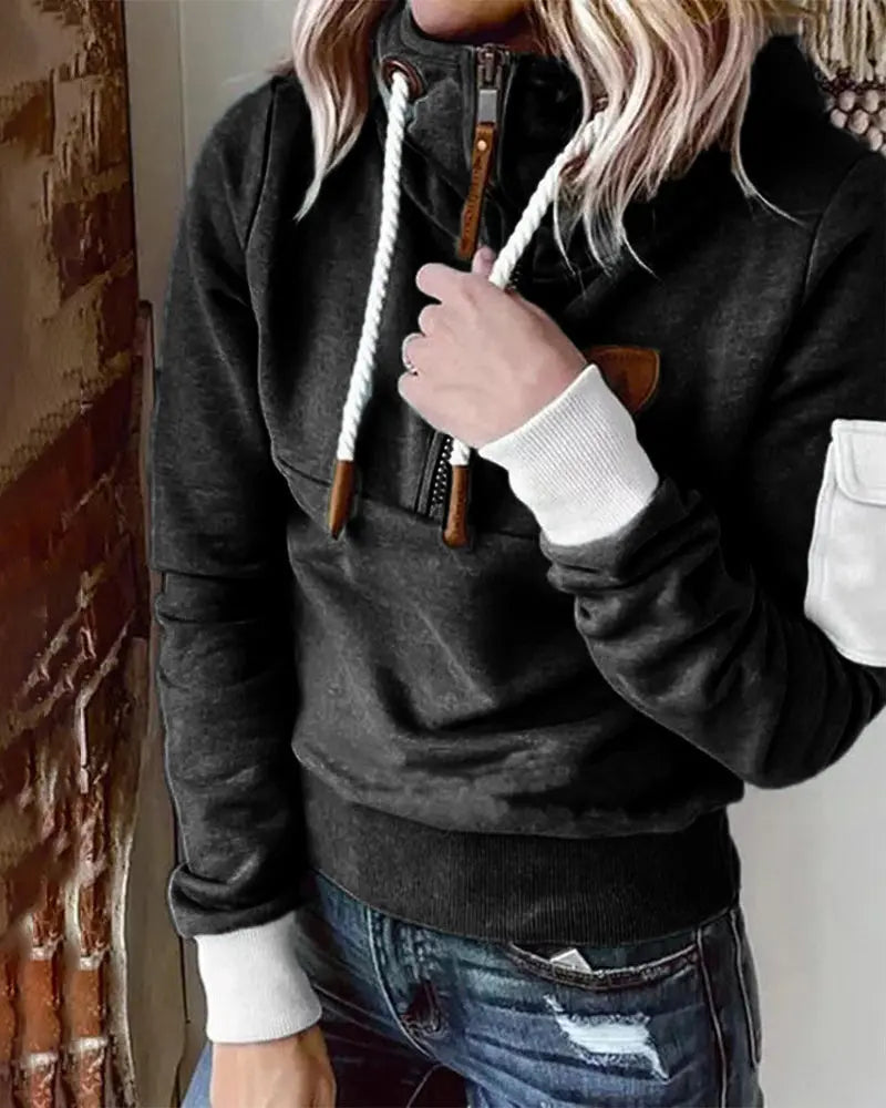 Patricia – Lässiger Half-Zip-Hoodie