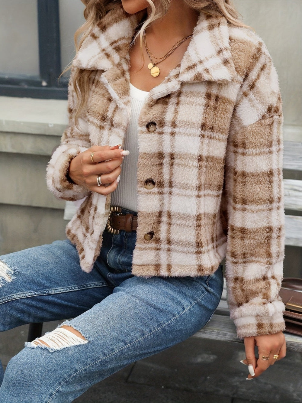 Ulrika – Trendige karierte Jacke für Damen
