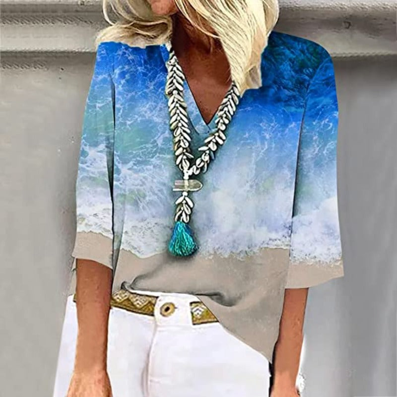 Carthessa - Elegante Mehrfarbige Damenbluse