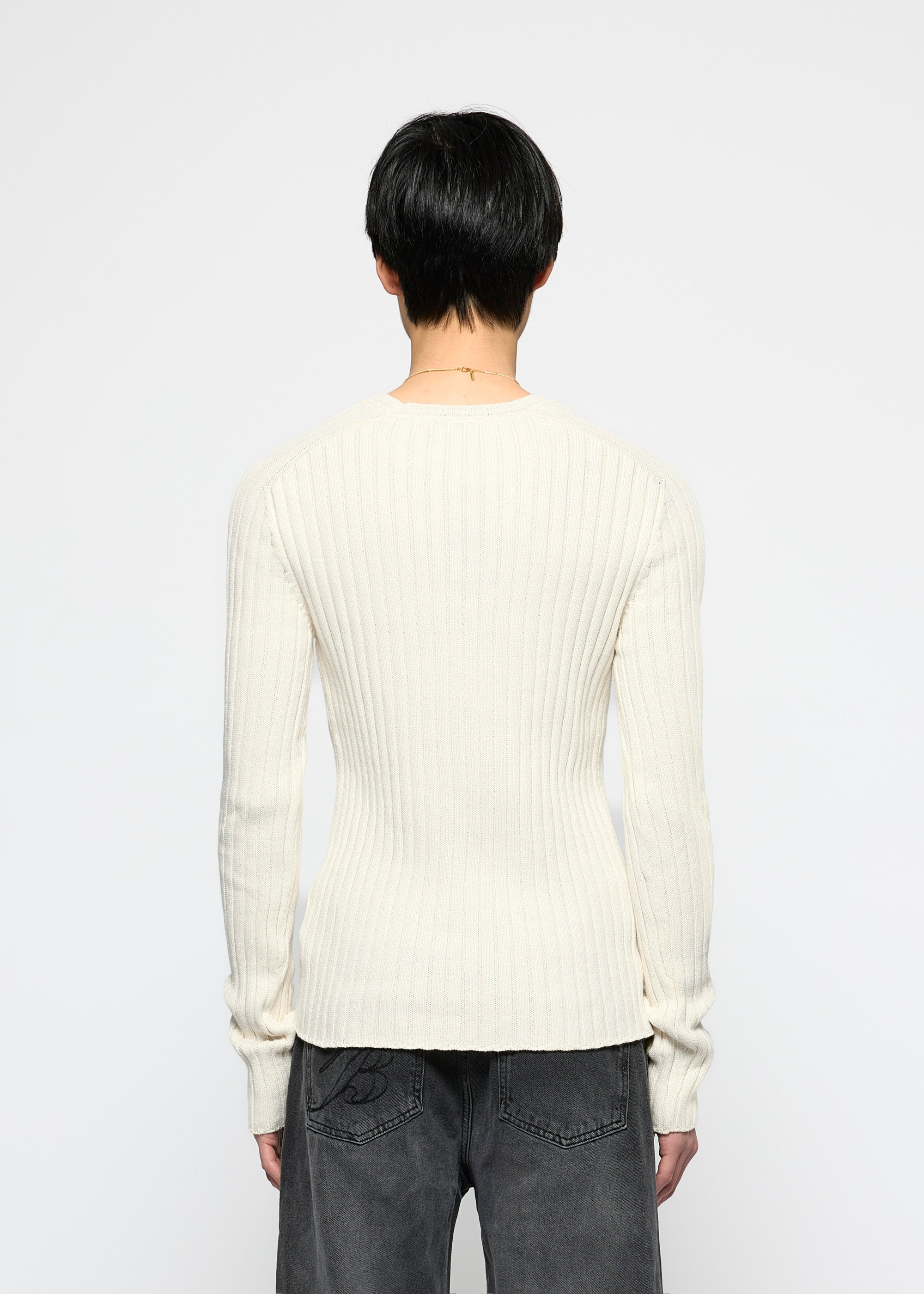 Elias - Ribbed Knit Herren Pullover Weich & Modern