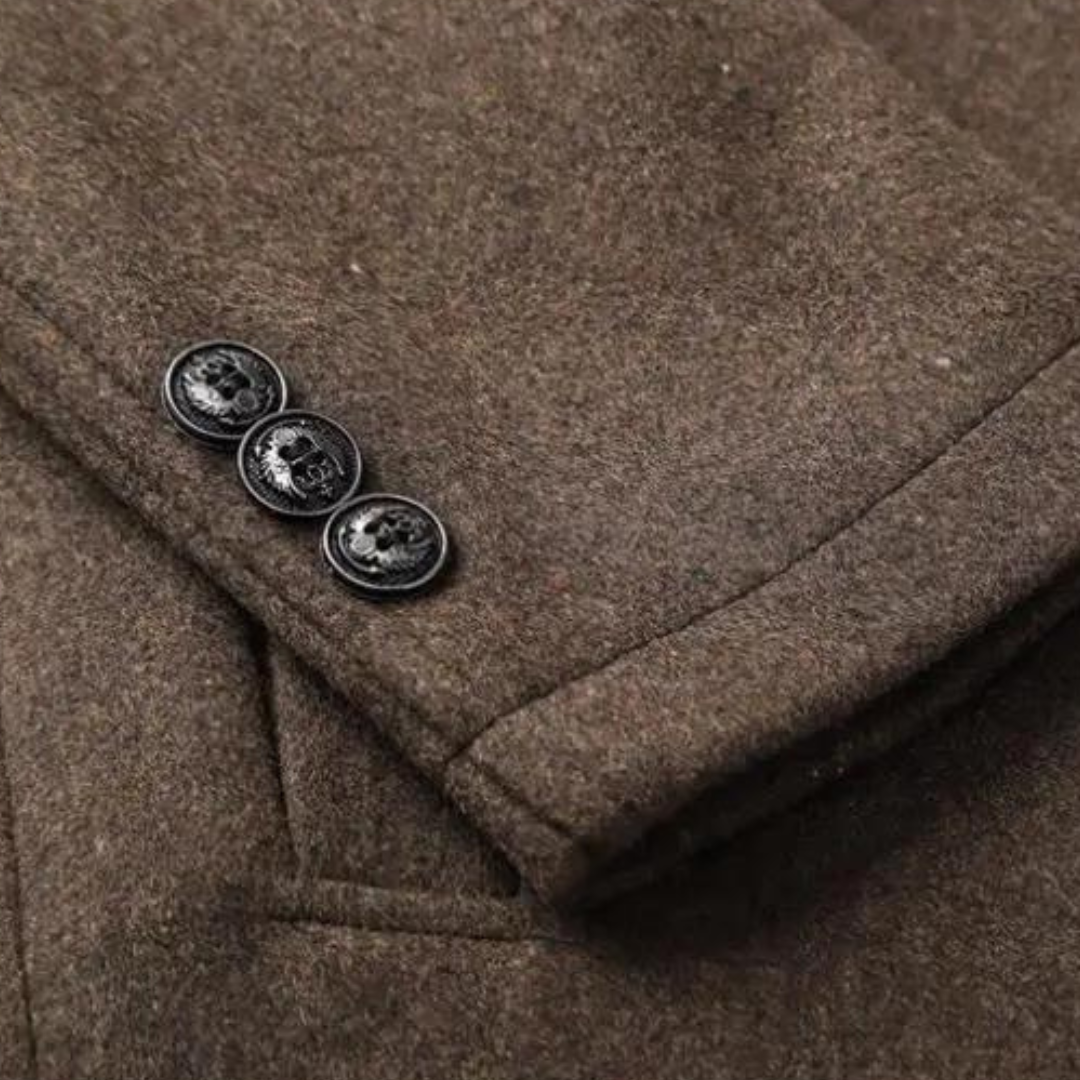 Oskar – Eleganter Mantel Mit Stehkragen Für Herren