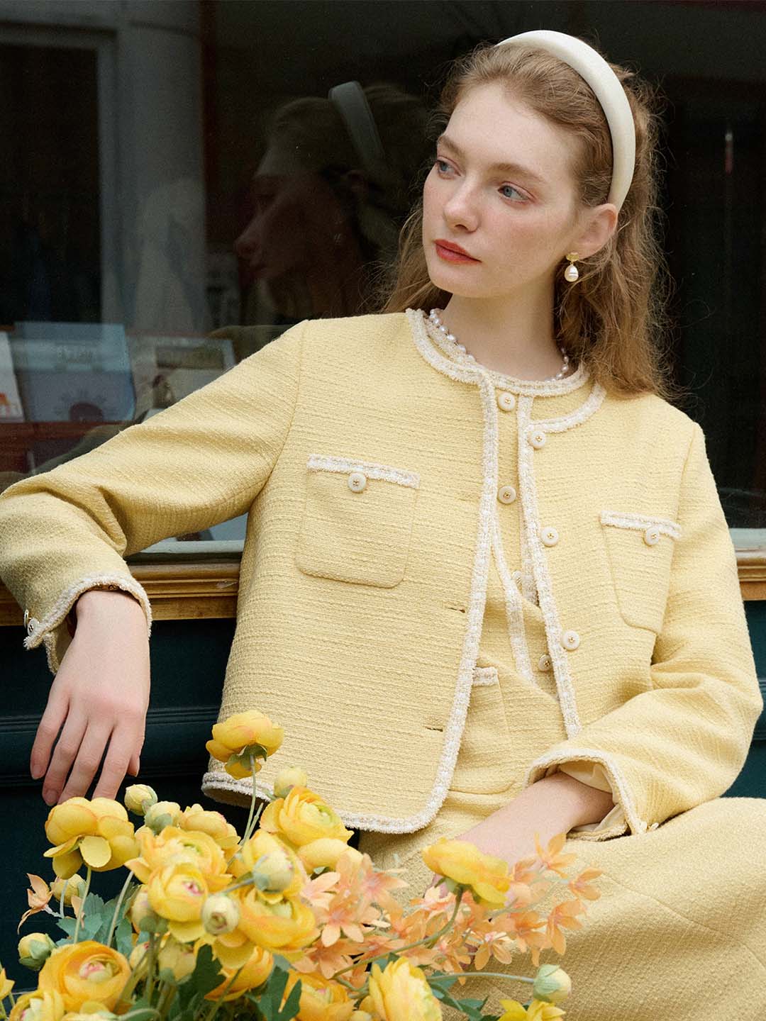 Della - Klassische Tweedjacke Damen Stilvoll & Zeitlos