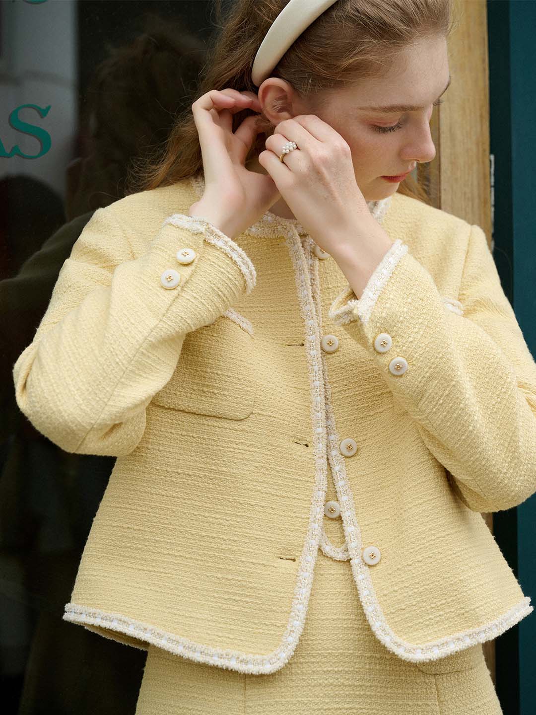 Della - Klassische Tweedjacke Damen Stilvoll & Zeitlos