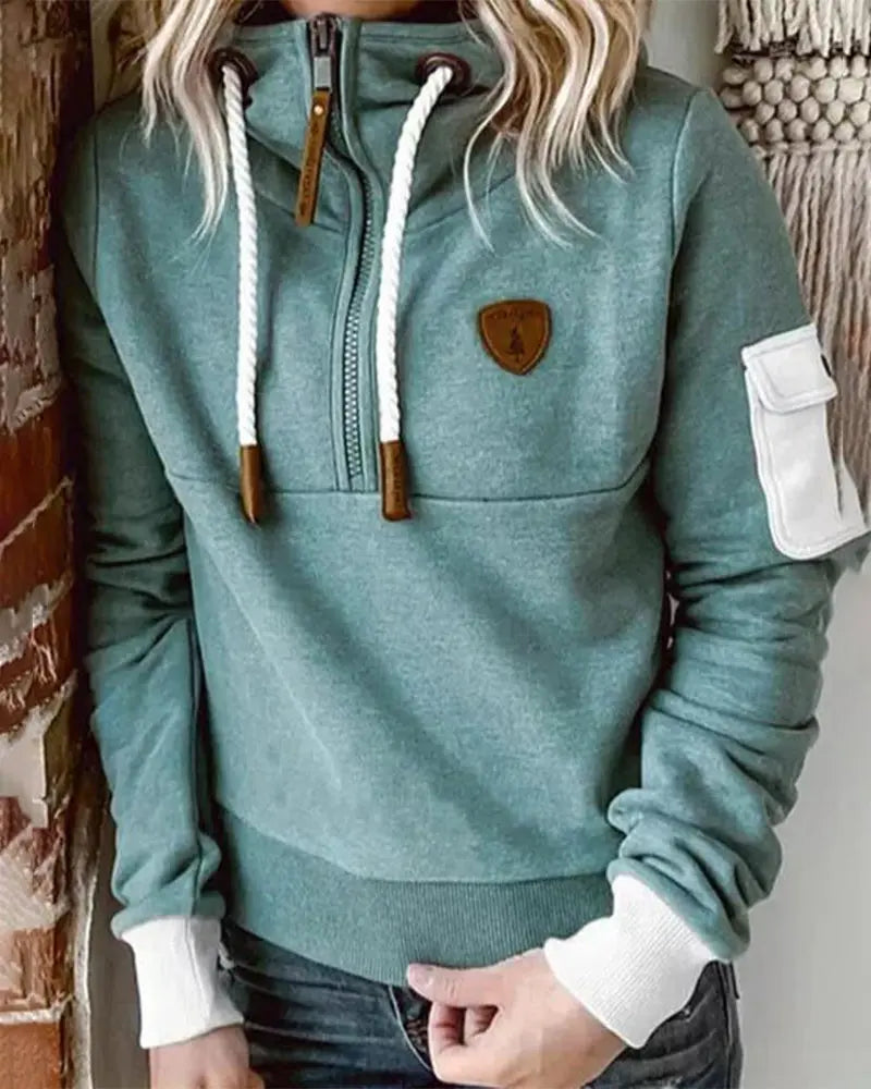 Patricia – Lässiger Half-Zip-Hoodie