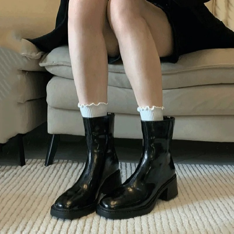 Ursula – Stiefelette Mit Quadratischer Spitze Und Absatz