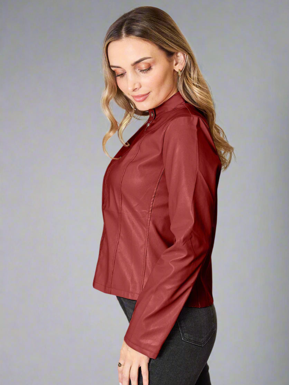 Ursula – Jacke mit Stehkragen und Reißverschluss