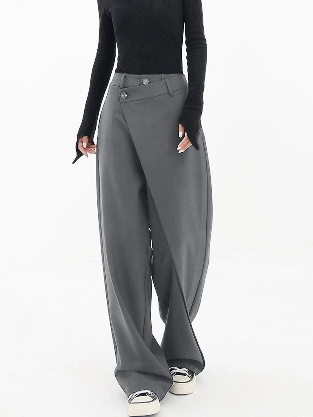 Miriam - Asymmetric Wide-Leg Trousers