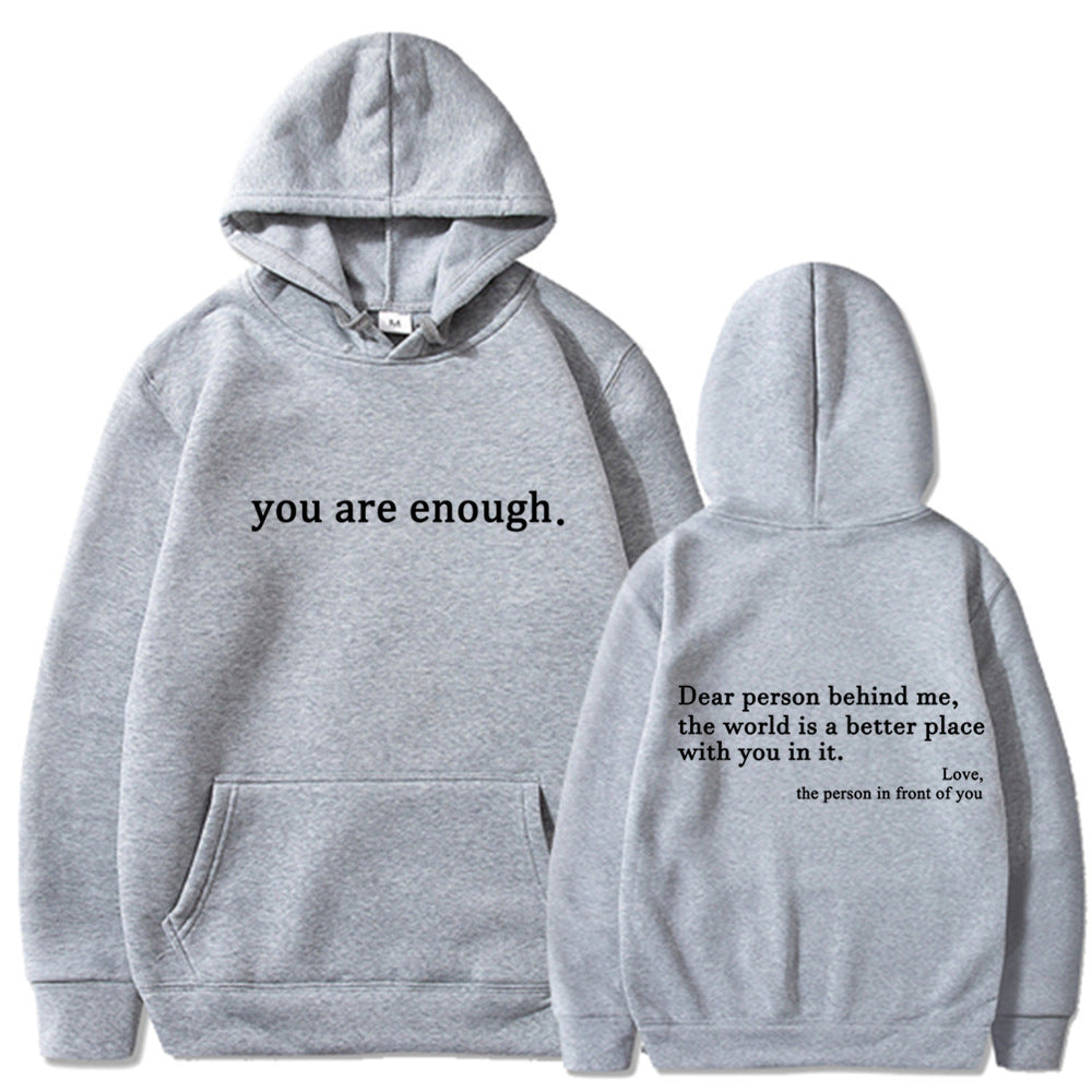 Lieber Mensch hinter mir“ Unisex-Hoodie