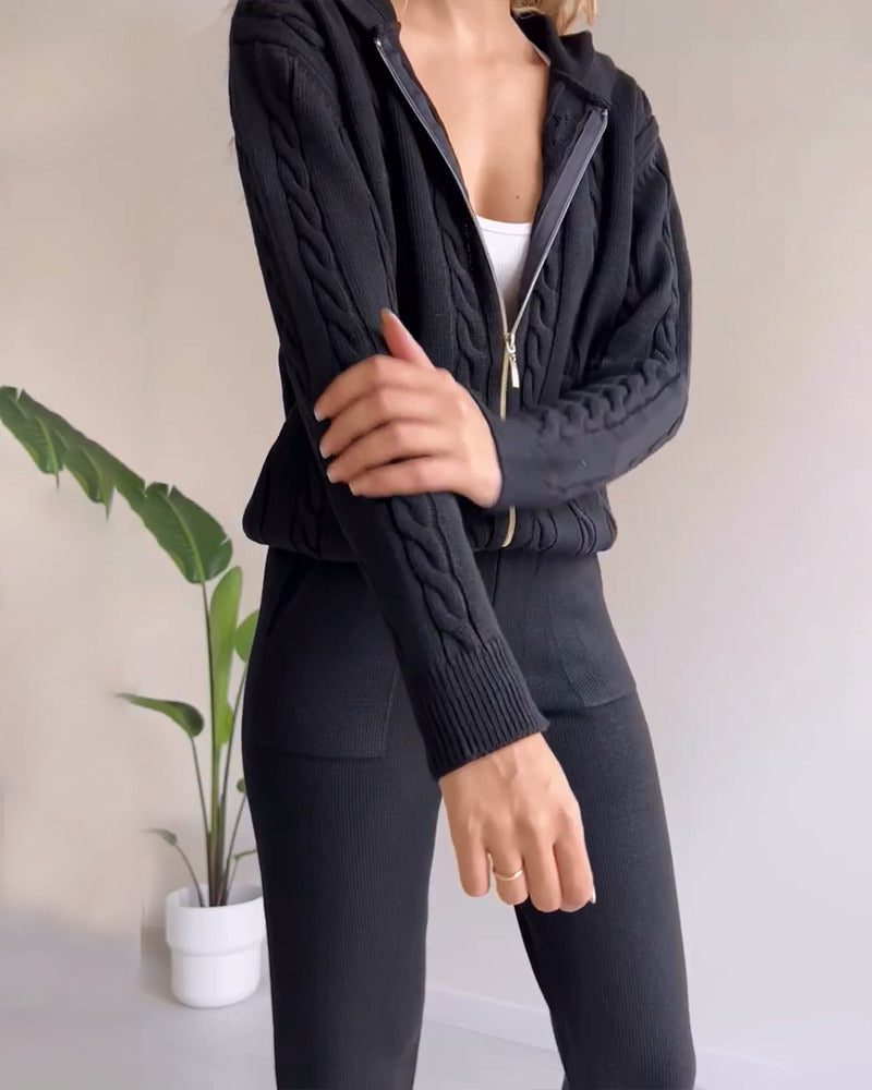 ANIA - Zweiteiliges Set aus Twist-Jacquard