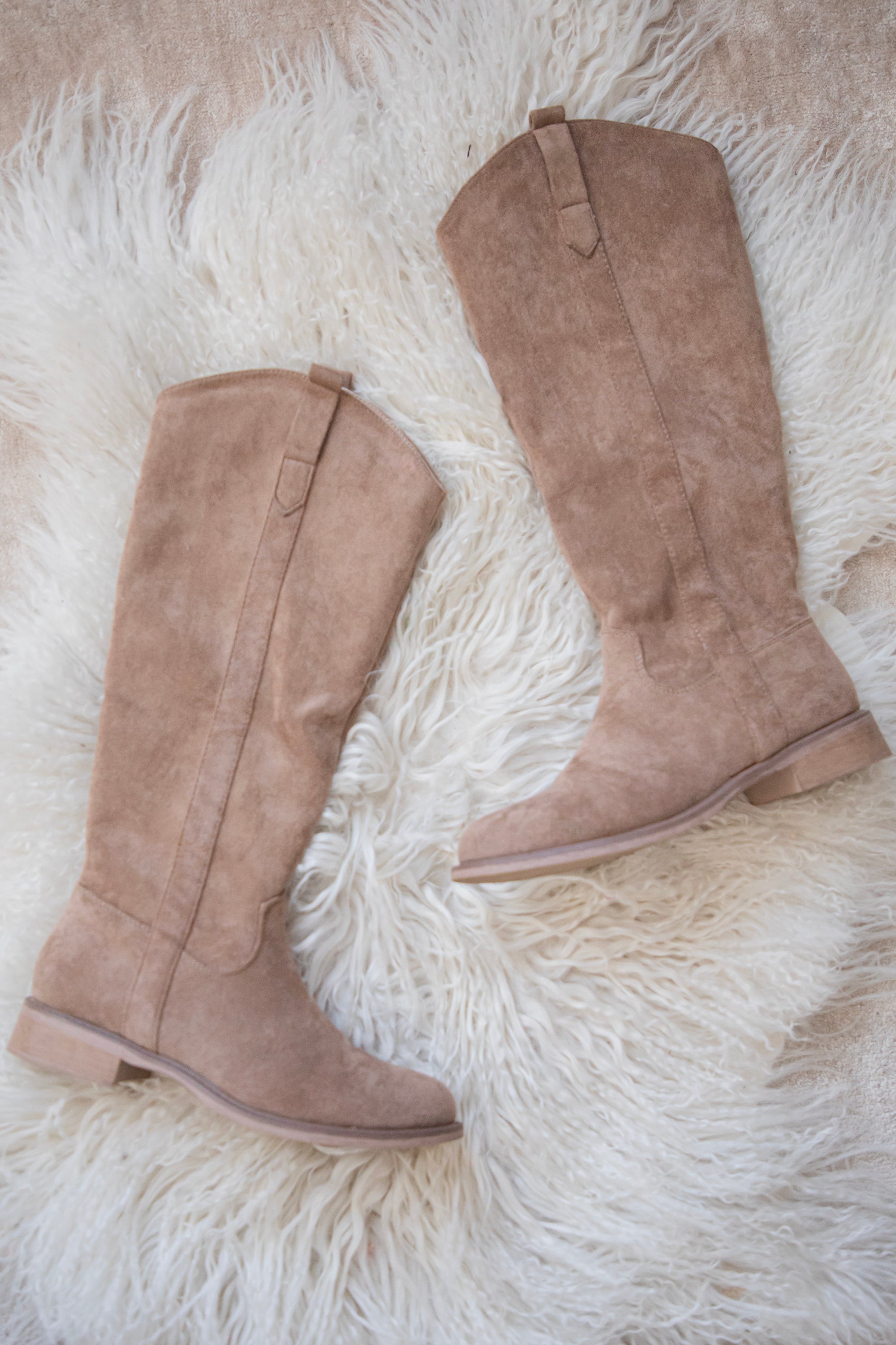 Tory Wildleder Camel - Stiefel