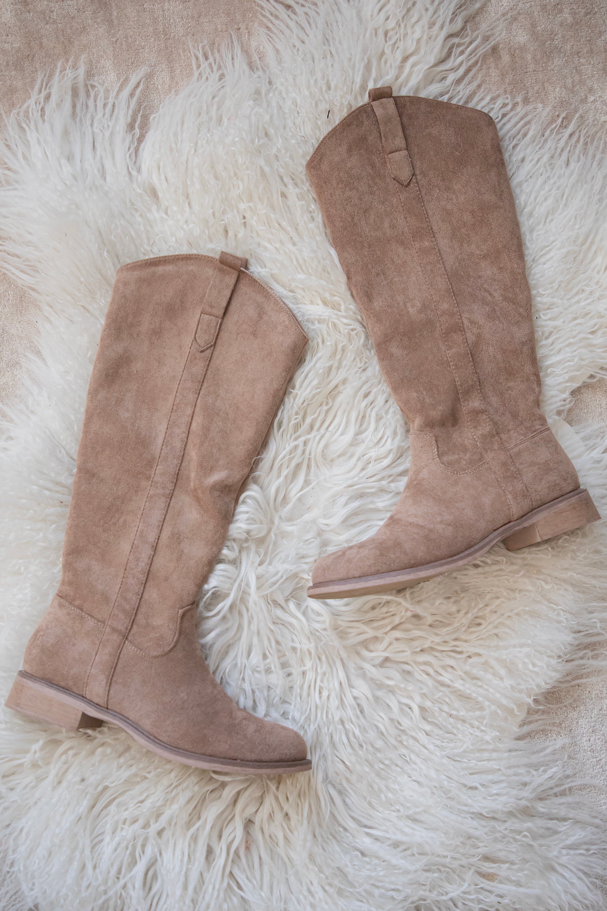 Tory Wildleder Camel - Stiefel