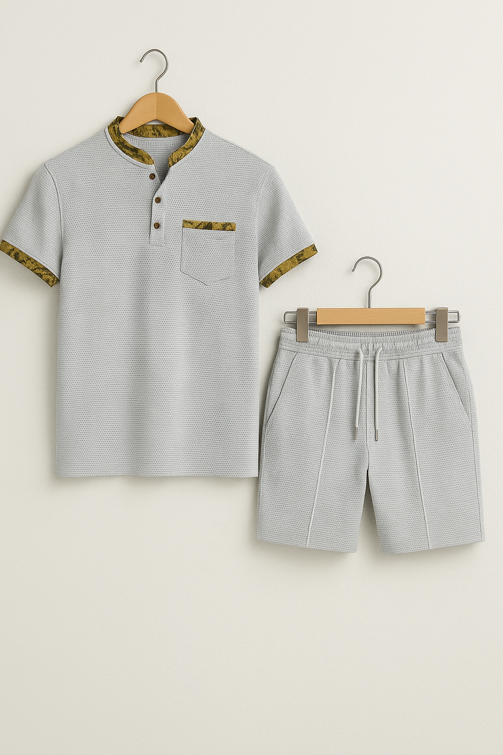 Albert - Casual Shorts Set mit Stehkragen 6