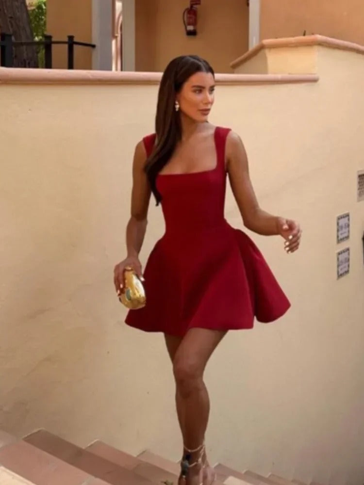 Amellie - Schickes Abend-Min Kleid Rot 1