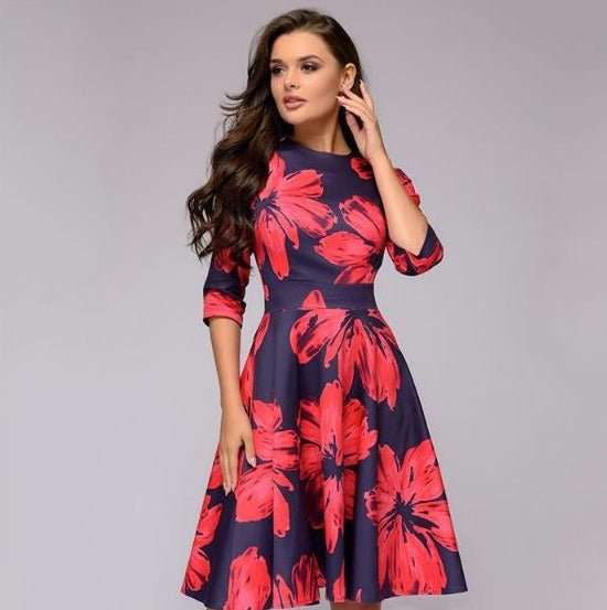 Angela - Elegantes Damenkleid rot