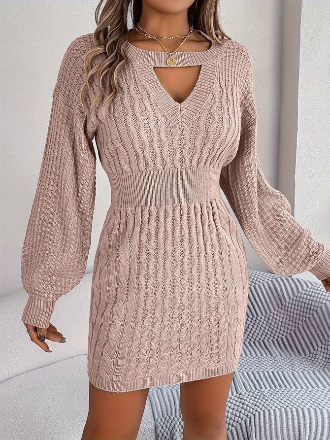 Antonella- Strickkleid Beige