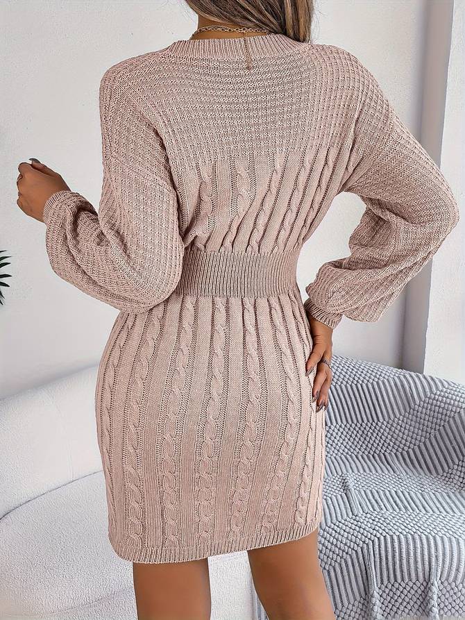 Antonella- Strickkleid Beige 2
