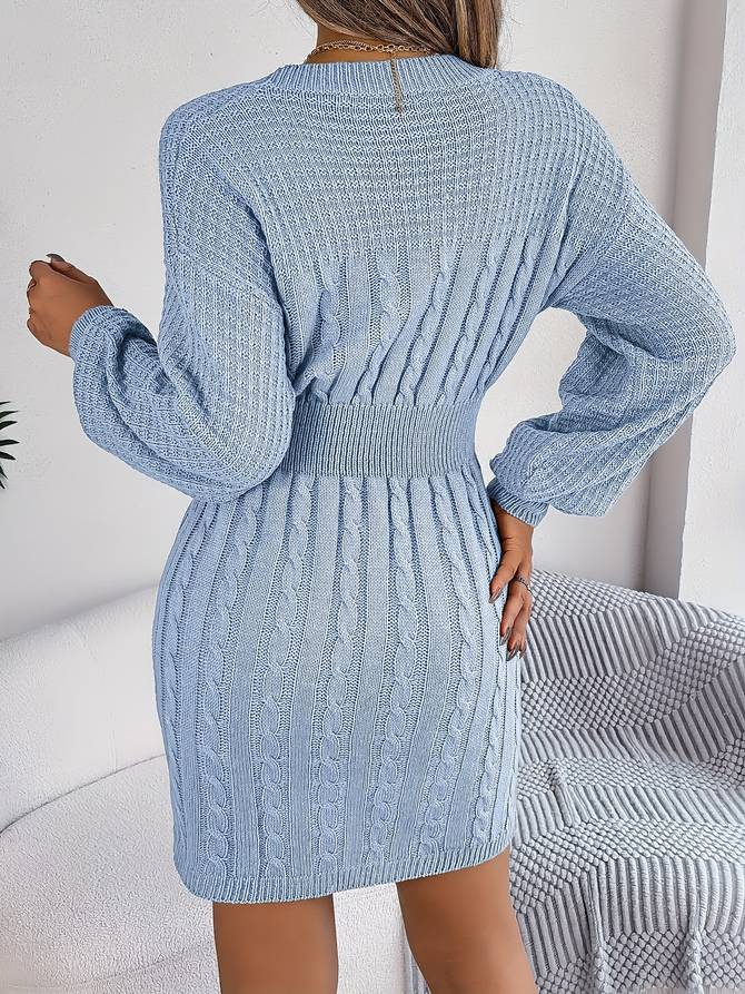 Antonella- Strickkleid Blau 2