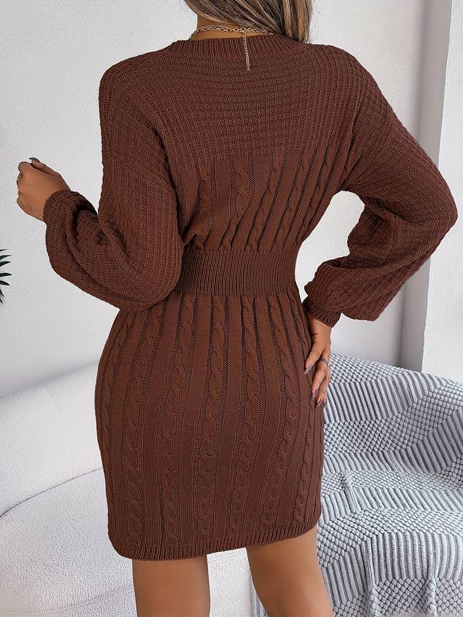 Antonella- Strickkleid Braun 2