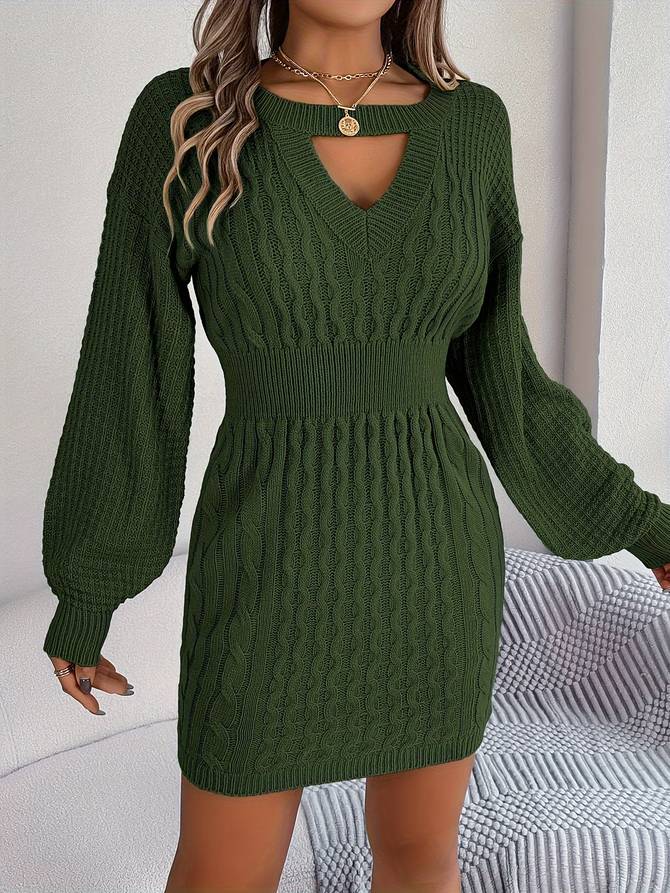Antonella- Strickkleid Grün