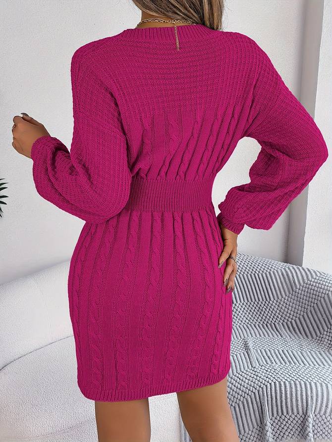 Antonella- Strickkleid Rosa 1