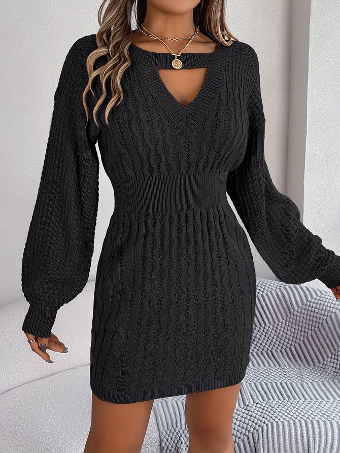 Antonella- Strickkleid Schwarz